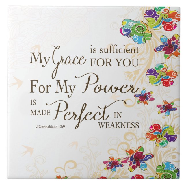 My Grace is Sufficient Tile (Front)