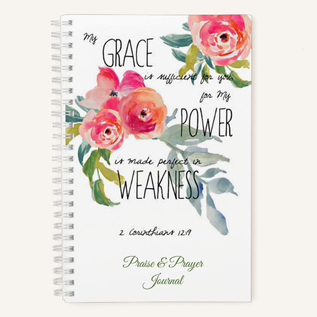 My grace pink floral Praise & prayer journal (Front)