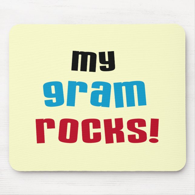 My Gram Rocks T-shirts and Gifts Mouse Pad (Front)