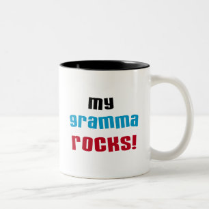My Gramma Rocks T-shirts and Gifts Two-Tone Coffee Mug