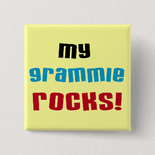 My Grammie Rocks T shirts and Gifts 2 Inch Square Button