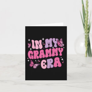 My Grammy Era Funny Butterfly Groovy Retro Mothers Card