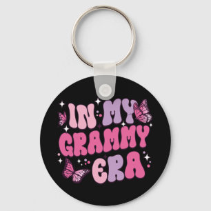 My Grammy Era Funny Butterfly Groovy Retro Mothers Keychain