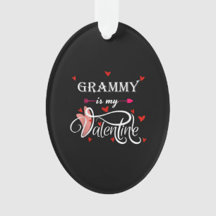 My Grammy Is My Valentine Valentines Day Grandson Ornament