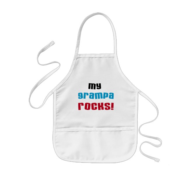 My Grampa Rocks T shirts and Gifts Kids Apron (Front)