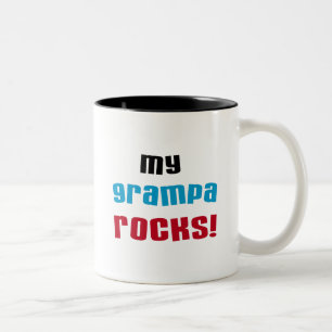 My Grampa Rocks T shirts and Gifts Two-Tone Coffee Mug