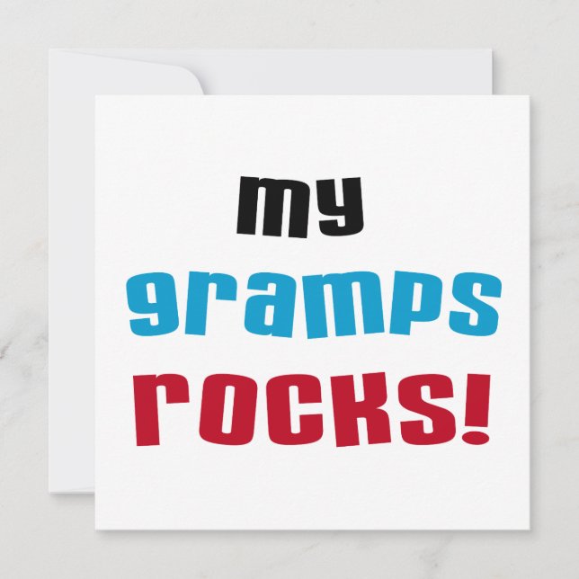 My Gramps Rocks T-shirts and Gifts (Front)