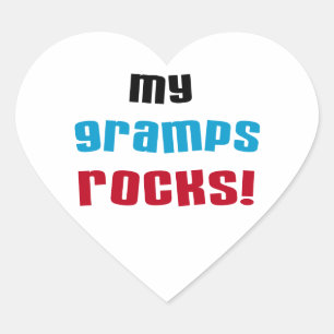 My Gramps Rocks T-shirts and Gifts Heart Sticker