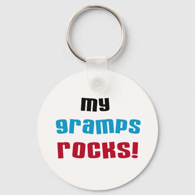 My Gramps Rocks T-shirts and Gifts Keychain (Front)