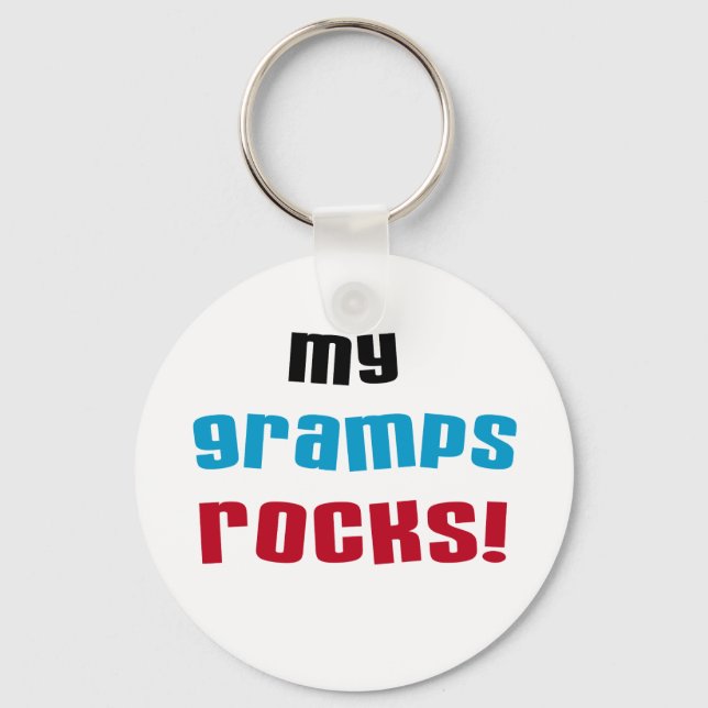 My Gramps Rocks T-shirts and Gifts Keychain (Front)