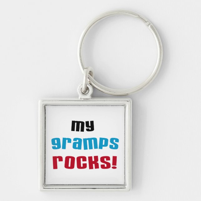 My Gramps Rocks T-shirts and Gifts Keychain (Front)