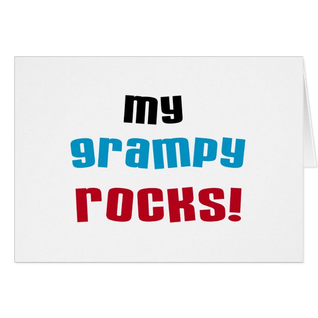 My Grampy Rocks T shirts and Gifts (Front Horizontal)