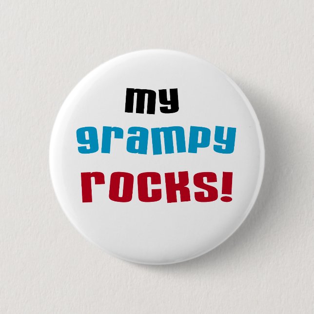 My Grampy Rocks T shirts and Gifts 2 Inch Round Button (Front)