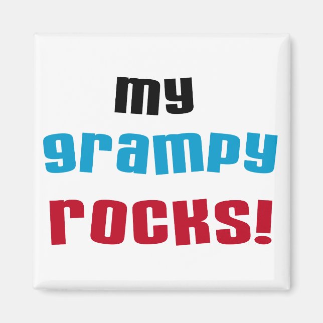 My Grampy Rocks T shirts and Gifts Magnet (Front)