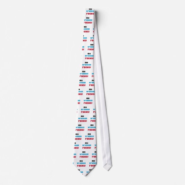 My Grandad Rocks T-shirts and Gifts Tie (Front)