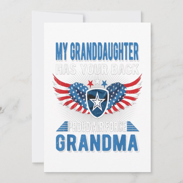 My Granddaughter Has Your Back Proud Air Ce Gift Holiday Card (Front)