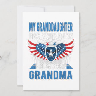 My Granddaughter Has Your Back Proud Air Ce Gift Holiday Card