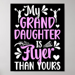 My Granddaughter Is Flyer Cheer Granny Of A Cheerl Poster