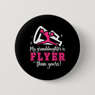 My Granddaughter Is Flyer Cheer Nana Of A Cheerlea 2 Inch Round Button