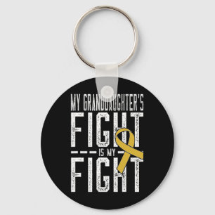 My Granddaughter's Fight Is My Fight Childhood Can Keychain