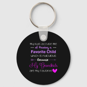 My Grandkids Are My Favorite Funny Grandma  Keychain