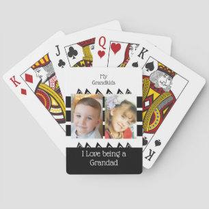 My grandkids love being a Grandad black white Playing Cards