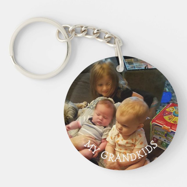 My Grandkids Photo gift Keychain (Front)