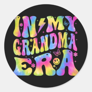 My Grandma Era Funny Mom Family Matching Mothers D Classic Round Sticker