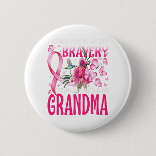 My Grandma Hummingbird Breast Cancer Awareness 2 Inch Round Button