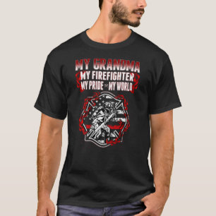 My Grandma Is A Firefighter Hero Proud Fire Grandc T-Shirt