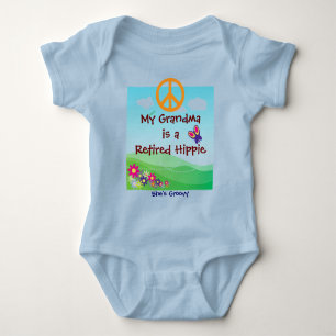 My Grandma is a Retired Hippie baby apparel Bodysuit
