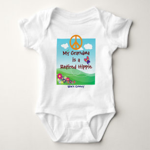 My Grandma is a Retired Hippie baby apparel Bodysuit