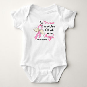My Grandma Is An Angel 2 Breast Cancer Baby Bodysuit