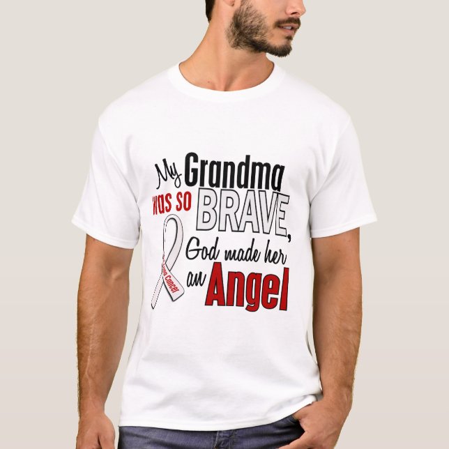 My Grandma Is An Angel Lung Cancer T-Shirt (Front)