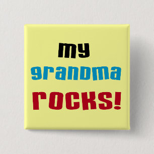 My Grandma Rocks T-shirts and Gifts 2 Inch Square Button
