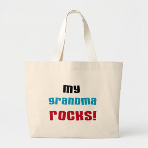 My Grandma Rocks T-shirts and Gifts Large Tote Bag