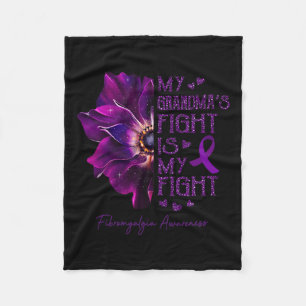 My Grandmas Fight Is My Fight Anemone Fibromyalgia Fleece Blanket