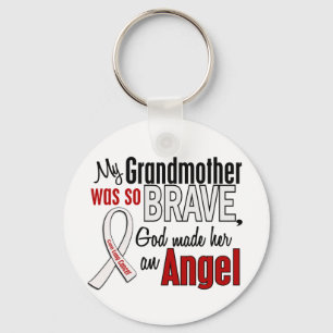 My Grandmother Is An Angel Lung Cancer Keychain