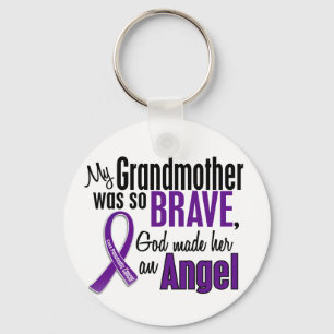 My Grandmother Is An Angel Pancreatic Cancer Keychain