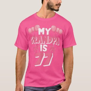 My Grandpa Is 77 Years Old Grampa 77th Birthday  T-Shirt