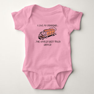 MY GRANDPA IS A TRUCK DRIVER BABY BODYSUIT