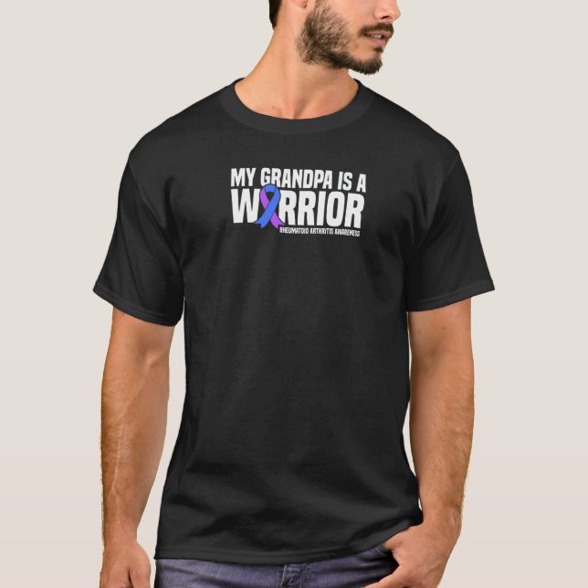 My Grandpa Is A Warrior Rheumatoid Arthritis Aware T-Shirt (Front)