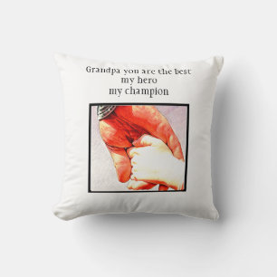 My grandpa is my hero throw pillow