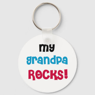 My Grandpa Rocks Keychain