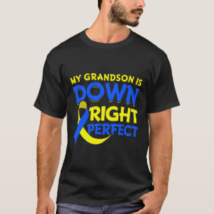 My Grandson Down Syndrome Gift Down Right Awesome T-Shirt