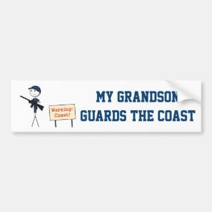 "My Grandson Guards The Coast" Bumper Sticker