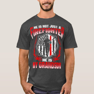My Grandson Is A Firefighter Proud Fire Grandma T-Shirt