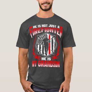 My Grandson Is A Firefighter Proud Fire Grandma T-Shirt
