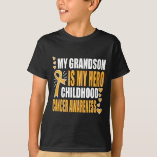 My Grandson is my hero  Childhood Cancer Awareness T-Shirt