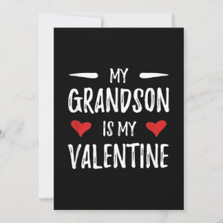 My Grandson Is My Valentine for Grandma Holiday Card